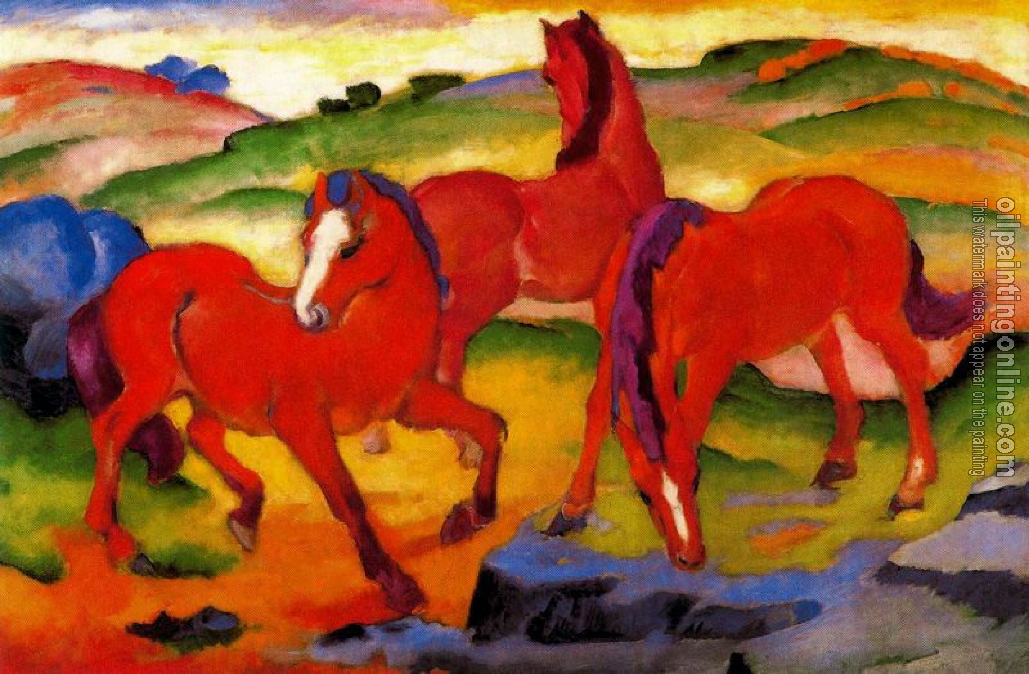 Marc, Franz - Grazing Horses IV